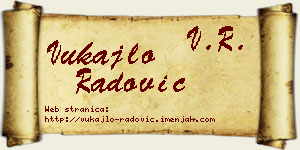 Vukajlo Radović vizit kartica